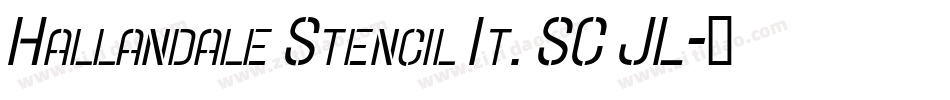 Hallandale Stencil It. SC JL字体转换